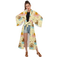 I Am Sleepy Maxi Kimono by designsbymallika