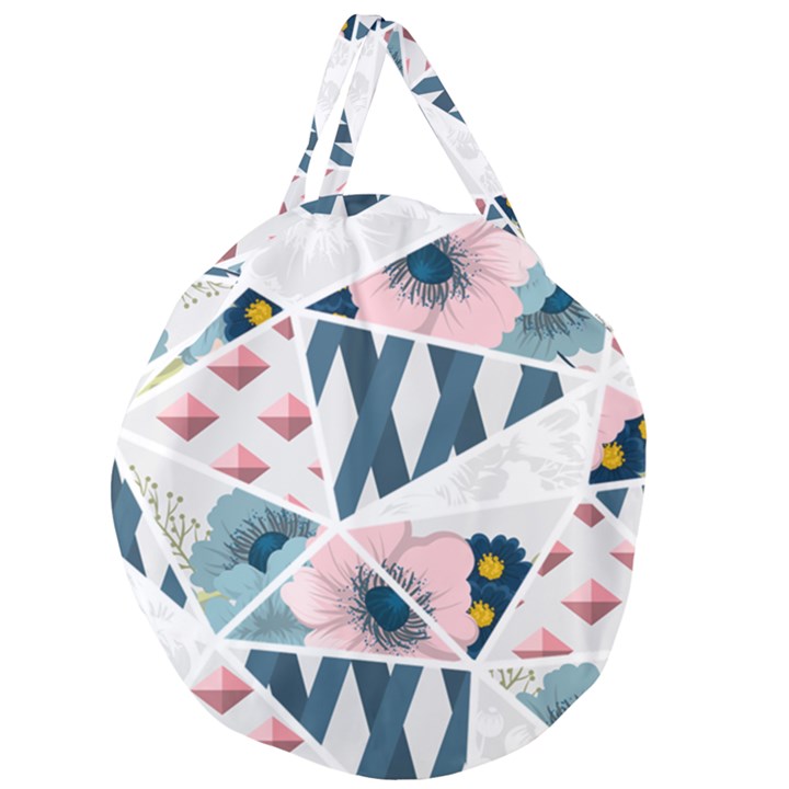 Patchwork  Giant Round Zipper Tote