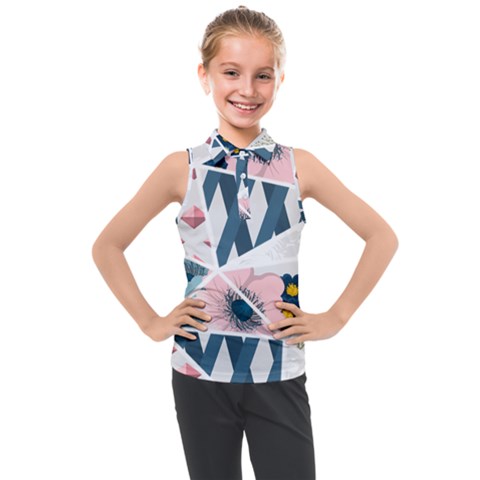 Patchwork  Kids  Sleeveless Polo Tee by designsbymallika