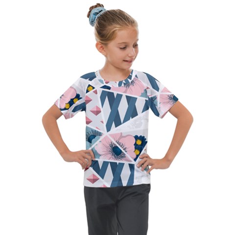 Patchwork  Kids  Mesh Piece Tee by designsbymallika