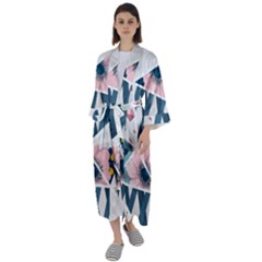 Patchwork  Maxi Satin Kimono