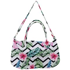 Tropical Zig Zag Pattern Removal Strap Handbag by designsbymallika