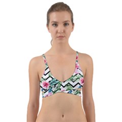 Tropical Zig Zag Pattern Wrap Around Bikini Top by designsbymallika