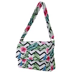 Tropical Zig Zag Pattern Full Print Messenger Bag (l) by designsbymallika