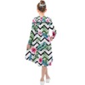 Tropical Zig Zag Pattern Kids  Midi Sailor Dress View2