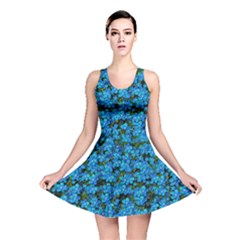 Blue Sakura Forest  Tree So Meditative And Calm Reversible Skater Dress by pepitasart