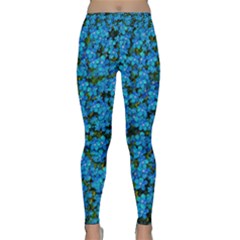 Blue Sakura Forest  Tree So Meditative And Calm Classic Yoga Leggings by pepitasart