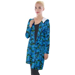 Blue Sakura Forest  Tree So Meditative And Calm Hooded Pocket Cardigan by pepitasart