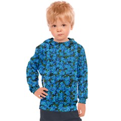 Blue Sakura Forest  Tree So Meditative And Calm Kids  Hooded Pullover