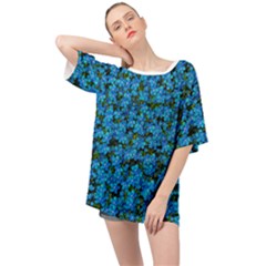 Blue Sakura Forest  Tree So Meditative And Calm Oversized Chiffon Top by pepitasart