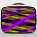 Abstract geometric blocks, yellow, orange, purple triangles, modern design Full Print Lunch Bag View1