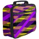 Abstract geometric blocks, yellow, orange, purple triangles, modern design Full Print Lunch Bag View3