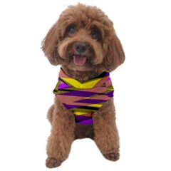 Abstract Geometric Blocks, Yellow, Orange, Purple Triangles, Modern Design Dog Fleece