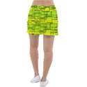 Geometrical lines pattern, asymmetric blocks theme, line art Tennis Skorts View2