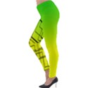 Geometrical lines pattern, asymmetric blocks theme, line art Lightweight Velour Leggings View3