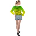 Geometrical lines pattern, asymmetric blocks theme, line art Banded Bottom Chiffon Top View2