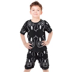 Ookpiks Ghosts Kids  Tee And Shorts Set by CHPALTD