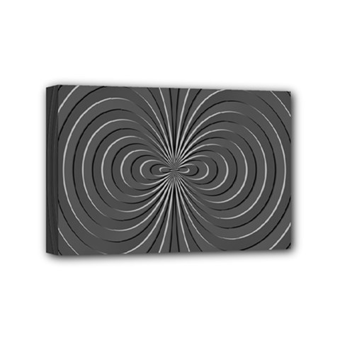 Abstract Metallic Spirals, Silver Color, Dark Grey, Graphite Colour Mini Canvas 6  X 4  (stretched) by Casemiro