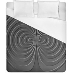 Abstract Metallic Spirals, Silver Color, Dark Grey, Graphite Colour Duvet Cover (california King Size) by Casemiro