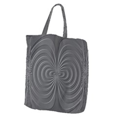 Abstract Metallic Spirals, Silver Color, Dark Grey, Graphite Colour Giant Grocery Tote by Casemiro