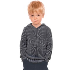 Abstract Metallic Spirals, Silver Color, Dark Grey, Graphite Colour Kids  Overhead Hoodie by Casemiro