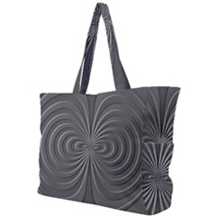 Abstract Metallic Spirals, Silver Color, Dark Grey, Graphite Colour Simple Shoulder Bag