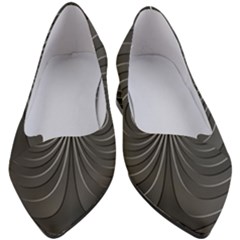 Abstract Metallic Spirals, Silver Color, Dark Grey, Graphite Colour Women s Block Heels 