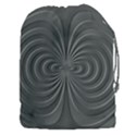 Abstract metallic spirals, silver color, dark grey, graphite colour Drawstring Pouch (3XL) View1