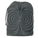 Abstract metallic spirals, silver color, dark grey, graphite colour Drawstring Pouch (3XL) View2