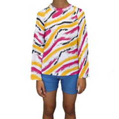 Painted Shades Kids  Long Sleeve Swimwear by designsbymallika