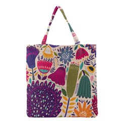 Spring Pattern Grocery Tote Bag by designsbymallika