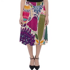 Spring Pattern Classic Midi Skirt by designsbymallika