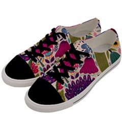 Spring Pattern Men s Low Top Canvas Sneakers by designsbymallika