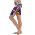 Spring Pattern Kids  Lightweight Velour Cropped Yoga Leggings View2