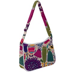 Spring Pattern Zip Up Shoulder Bag by designsbymallika