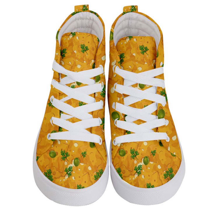 When Cheese Is Love Kids  Hi-Top Skate Sneakers