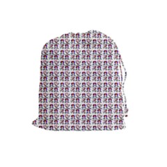 60s Ombre Hair Girl White Drawstring Pouch (large) by snowwhitegirl