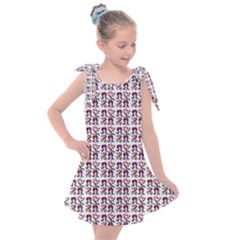 60s Ombre Hair Girl White Kids  Tie Up Tunic Dress by snowwhitegirl