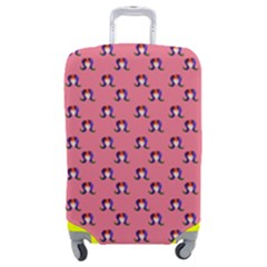 60s Ombre Hair Girl Pink Luggage Cover (medium)