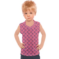 60s Ombre Hair Girl Pink Kids  Sport Tank Top