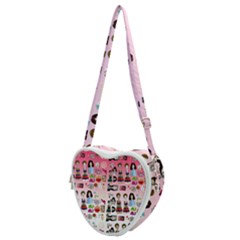 Kawaii Collage Pink Ombre Heart Shoulder Bag