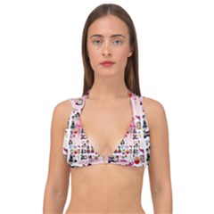 Kawaii Collage Pink Ombre Double Strap Halter Bikini Top by snowwhitegirl