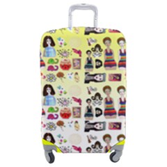 Kawaii Collage Yellow  Ombre Luggage Cover (medium)