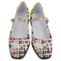 Kawaii Collage Yellow  Ombre Women s Mary Jane Shoes