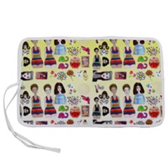 Kawaii Collage Yellow  Ombre Pen Storage Case (s)