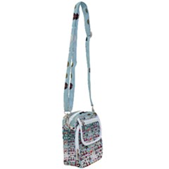 Kawaii Collage Teal  Ombre Shoulder Strap Belt Bag by snowwhitegirl