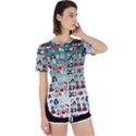 Kawaii Collage Teal  Ombre Perpetual Short Sleeve T-Shirt View1