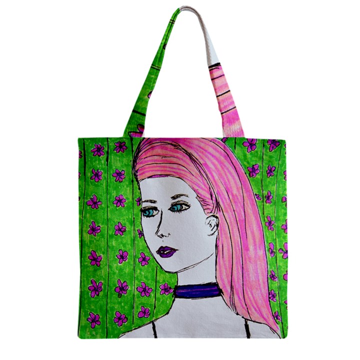 Darla Zipper Grocery Tote Bag