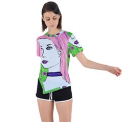 Darla Asymmetrical Short Sleeve Sports Tee