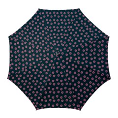 Peach Purple Daisy Flower Teal Golf Umbrellas